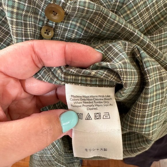 Eddie Bauer Men's Green Micro Plaid Long Sleeve Casual Button Shirt Size XL - Picture 7 of 12